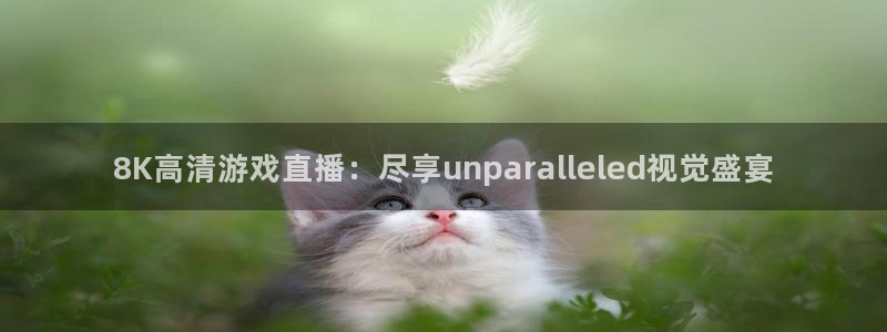 8K高清游戏直播：尽享unparalleled视觉盛宴