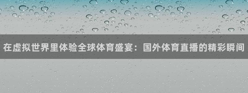 在虚拟世界里体验全球体育盛宴：国外体育直播的精彩瞬间