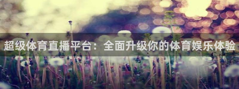 超级体育直播平台：全面升级你的体育娱乐体验